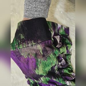 XOXO Women's Top - Black, Green, and Purple Y2K